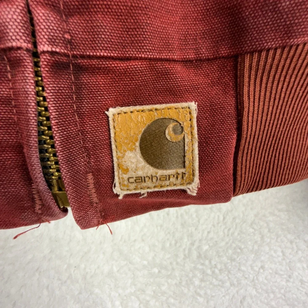 Carhartt Santa Fe Jacket Quilt Lined Mens 2XL J14 BRK Brick Red Clay Red
